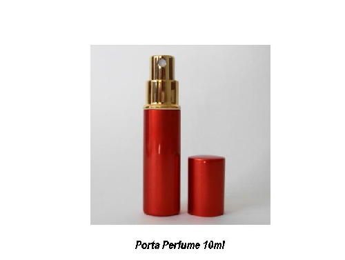 Provadores para perfume com spray em alumínio, Vermelho 10ml