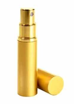 Provadores para perfume com spray em alumínio, Dourado 10ml